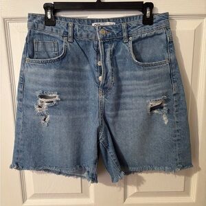 Zara Light Blue Denim Shorts